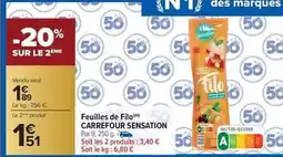 Carrefour Carrefour - feuilles de filo sensation offre