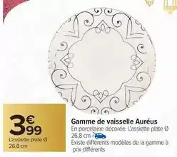 Carrefour Gamme de vaisselle aurés offre