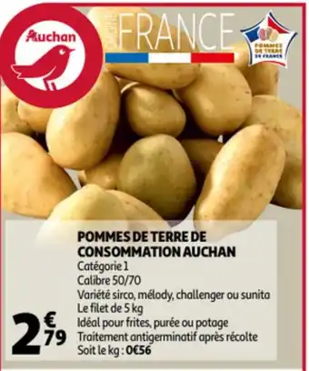 Auchan Pommes de terre de consommation Auchan offre