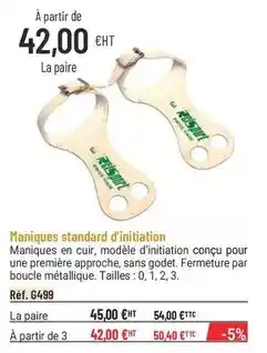 Casal Sport Maniques standard d'initiation offre