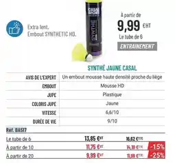 Casal Sport Casal sport - synthe jaune offre