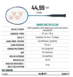Casal Sport Yonex - nanoflare 001 clear offre
