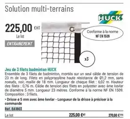 Casal Sport Huck - jeu de 3 filets badminton offre