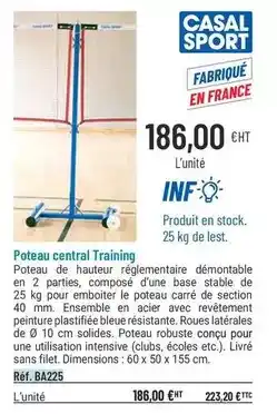 Casal Sport Casal sport - poteau central training offre
