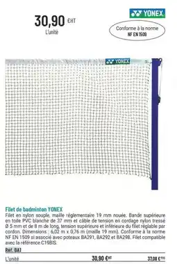 Casal Sport Yonex - filet de badminton offre
