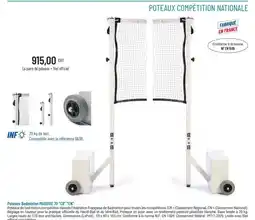 Casal Sport Poteaux badminton massive 70 cr cn offre