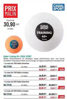 Casal Sport Casal sport - balles training 40+ offre