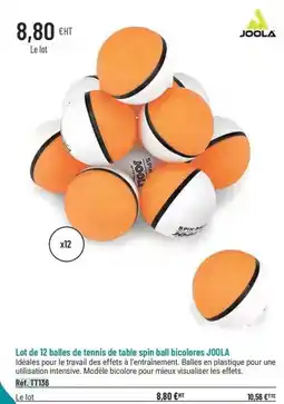 Casal Sport Joola - lot de 12 balles de tennis de table spin ball bicolores offre