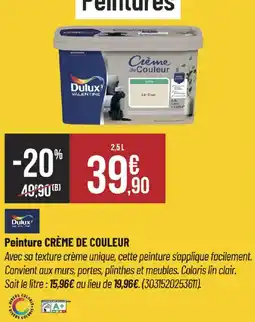 Bricorama Peinture crème de couleur offre