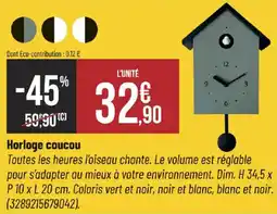Bricorama Horloge coucou offre