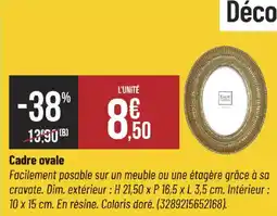 Bricorama Cadre ovale offre