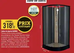 Bricorama Cabine de douche bambou offre
