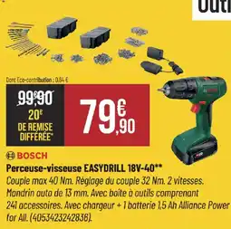 Bricorama Bosch perceuse-visseuse easydrill 18v-40 offre