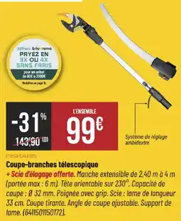 Bricorama Fiskars coupe-branches télescopique offre
