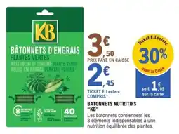 E.Leclerc Jardi Batonnets nutritifs kb offre