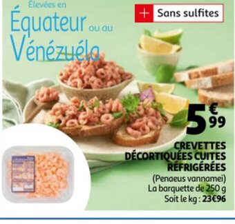 Auchan Crevettes décortiquées cuites Réfrigérées offre