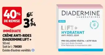 Auchan Crème Anti-rides Diadermine Lift+ offre