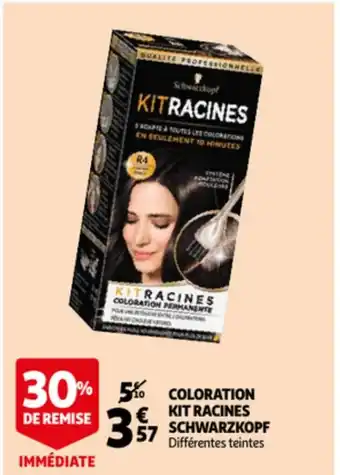 Auchan Coloration Kit Racines Schwarzkopf offre