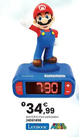 JouéClub Réveil avec sons super mario offre