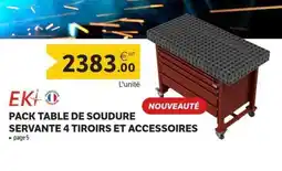 DomPro EK Pack table de soudure servante 4 tiroirs et accessoires offre