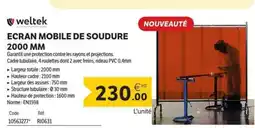 DomPro WELTEK Ecran mobile de soudure 2000 mm offre