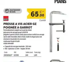 DomPro Presse a vis acier gz poignee a garrot offre