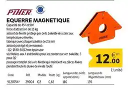 DomPro PIHER Equerre magnetique offre
