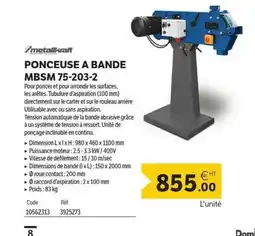 DomPro Ponceuse a bande mbsm 75-203-2 offre