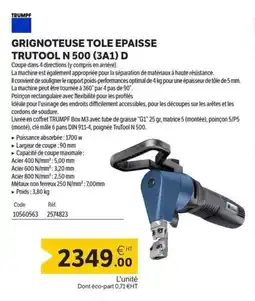 DomPro Grignoteuse tole epaisse trutool n 500 (3a1) d offre