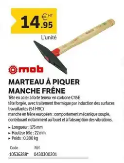 DomPro MOB Marteau à piquer manche frêne offre