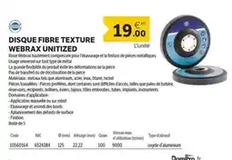DomPro Disque fibre texture webrax unitized offre