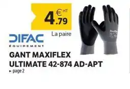 DomPro DIFAC Gant maxiflex ultimate 42-874 ad-apt offre