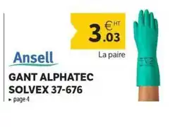 DomPro Gant alphatec solvex 37-676 offre