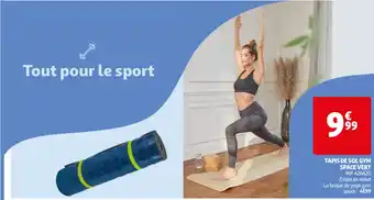 Auchan Tapis de Sol Gym Space Vert offre