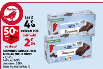 Auchan Brownies Sans Gluten offre