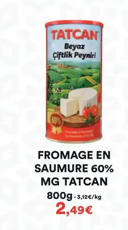 Hmarket TATCAN Fromage en saumure 60% mg offre