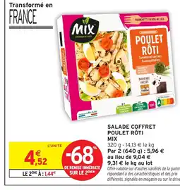 Intermarché Express MIX Salade coffret poulet rôti offre