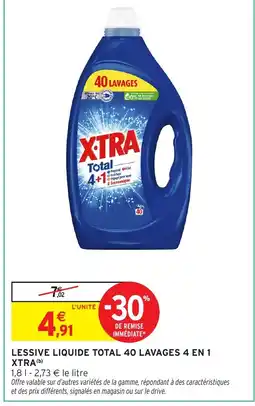 Intermarché Express XTRA Lessive liquide total 40 lavages 4 en 1 offre