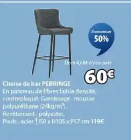 JYSK PEBRINGE Chaise de bar offre