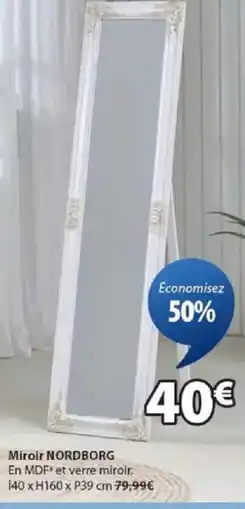 JYSK NORDBORG Miroir offre