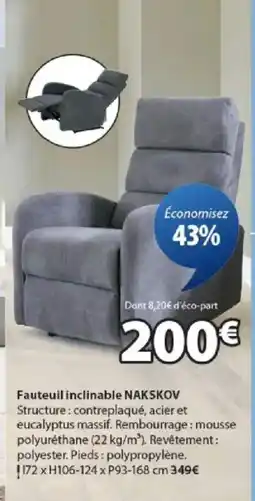 JYSK NAKSKOV Fauteuil inclinable offre