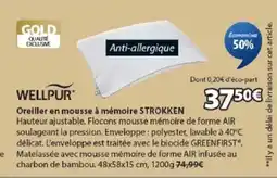 JYSK STROKKEN Oreiller en mousse à mémoire offre