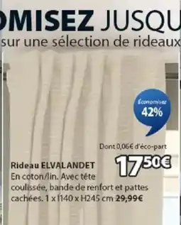 JYSK ELVALANDET Rideau offre