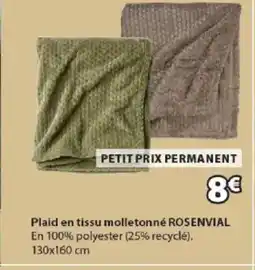 JYSK ROSENVIAL Plaid en tissu molletonné offre