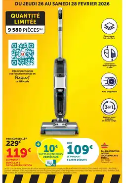 Super U BISSELL Balai aspirateur laveur crosswave hf3 offre