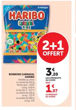 Super U HARIBO Bonbons carnaval offre