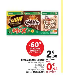 Super U Cereales mix nestle offre