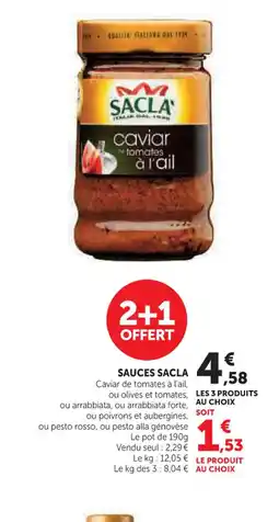 Super U SACLA Sauces offre