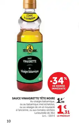 Super U TÊTE NOIRE Sauce vinaigrette offre