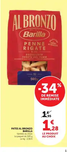Super U BARILLA Pates al bronzo offre